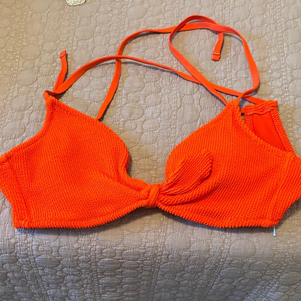 Kona Sol Bold Orange Bikini Top
